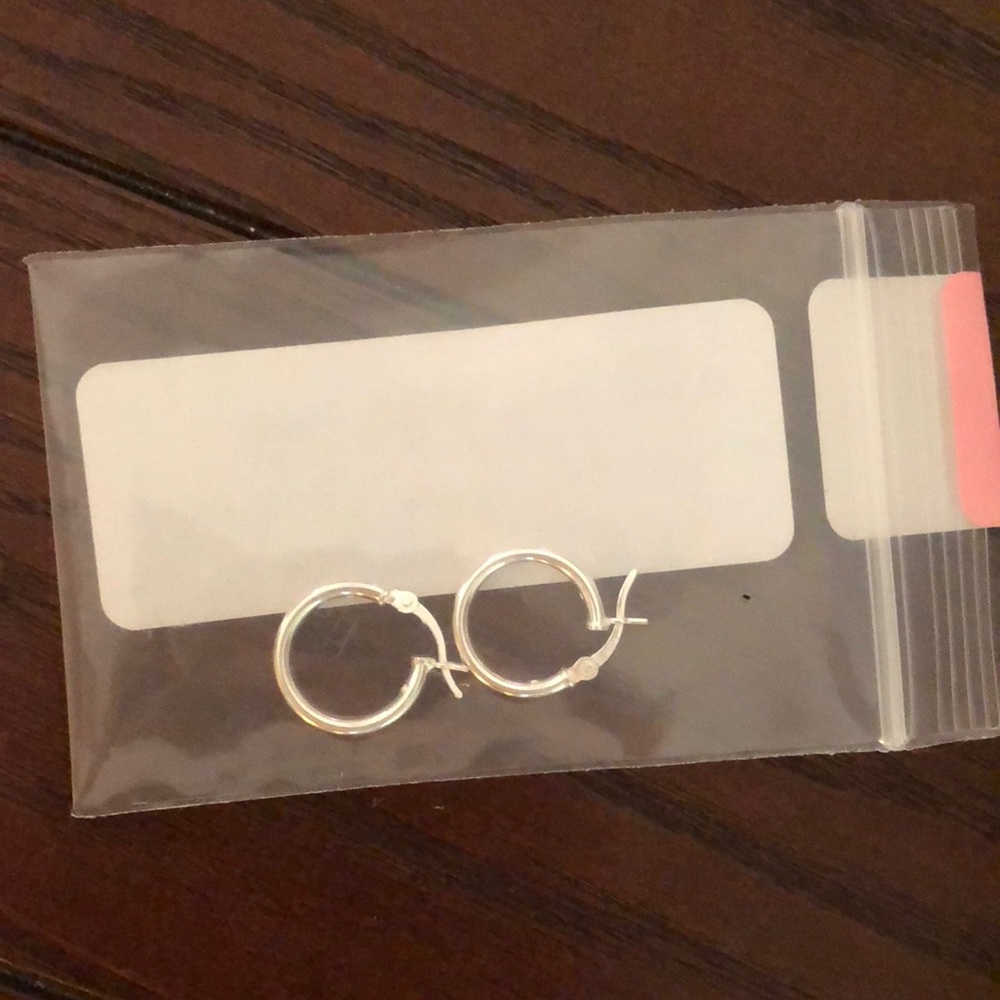Sterling silver hoop earrings